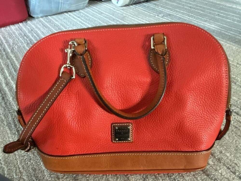 Dooney & Bourke Pebble Grain Leather Dome Satchel Bag